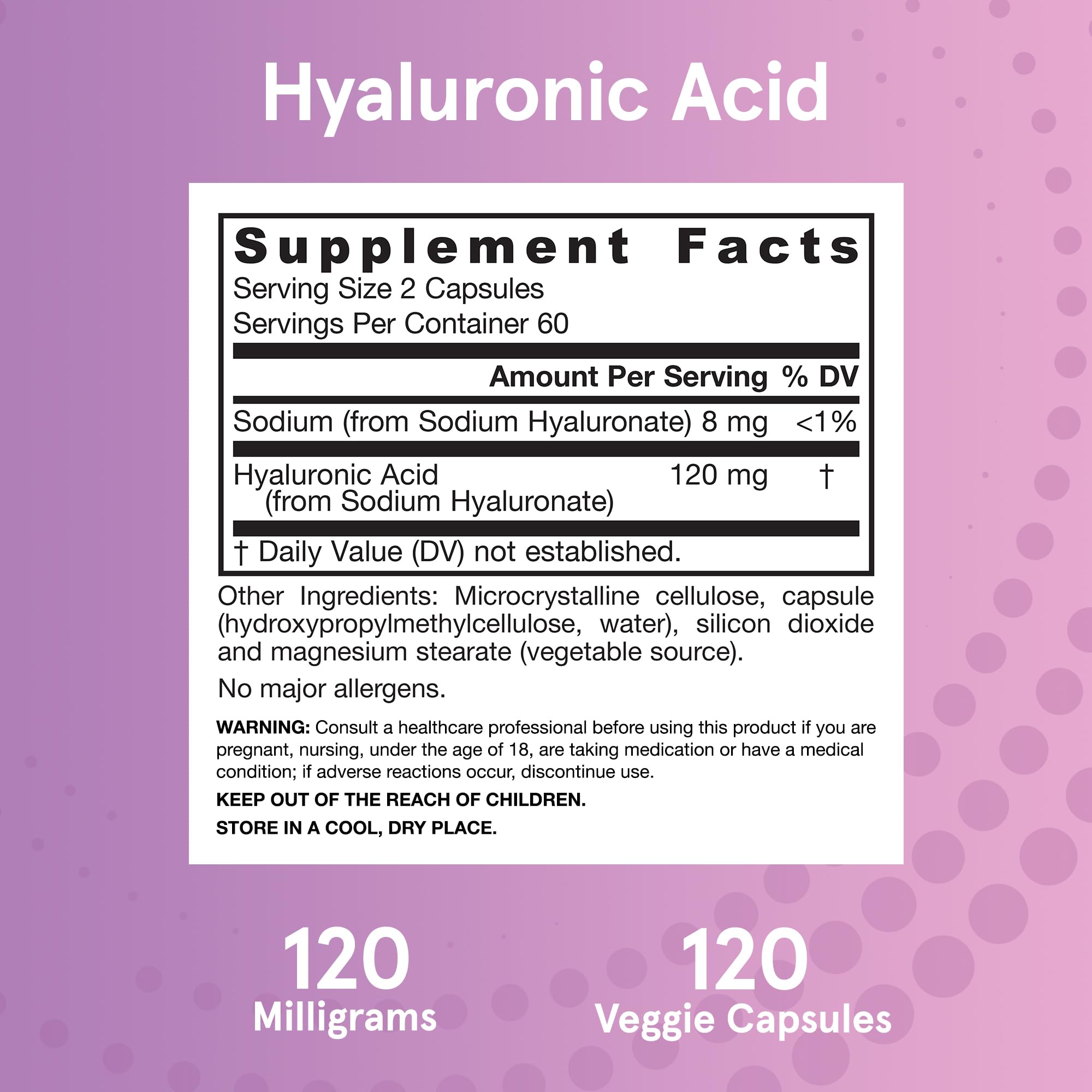 Foto 7 pulgar | Suplemento de Ácido Hialurónico Jarrow Formulas 120 mg 120 Cápsulas - Venta Internacional