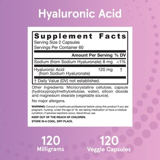 Foto 6 | Suplemento de Ácido Hialurónico Jarrow Formulas 120 mg 120 Cápsulas - Venta Internacional