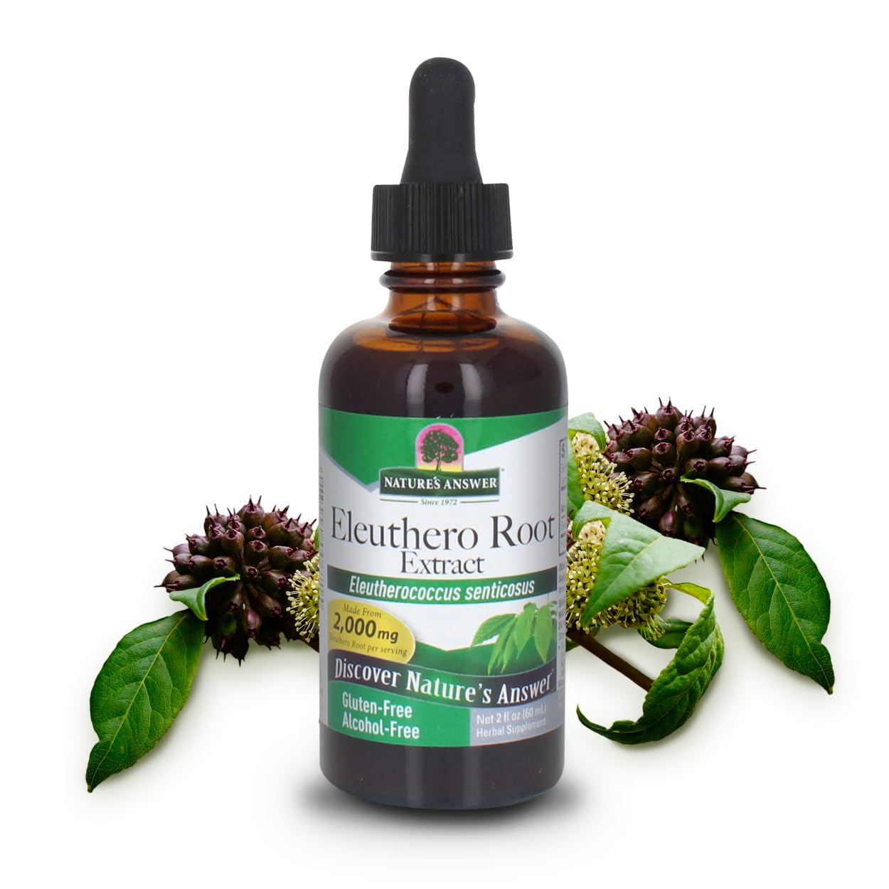 Foto 2 pulgar | Suplemento Extracto de Raíz Eleutero Nature's Answer 2000 Mg Y 60 Ml - Venta Internacional