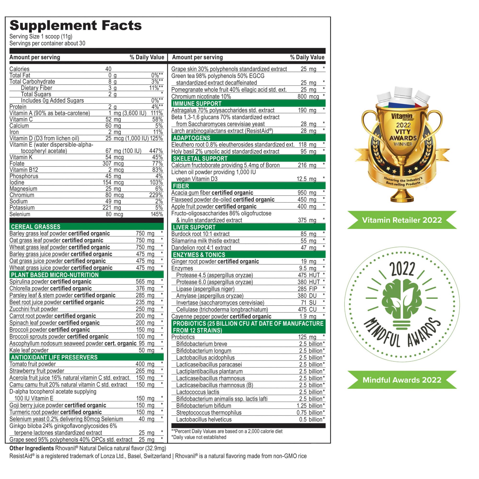 Foto 5 pulgar | Suplemento Vibrant Health Green Vibrance 30 Porciones - Venta Internacional