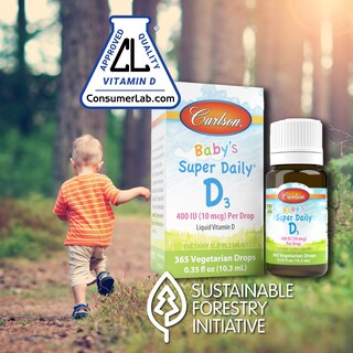 Foto 5 | Vitamina D Carlson Baby's Super Daily D3 400 Ui 10.3 Ml - Venta Internacional