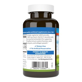 Foto 3 | Suplemento Carlson De Vitamina C 1000 Mg 100 Comprimidos - Venta Internacional.
