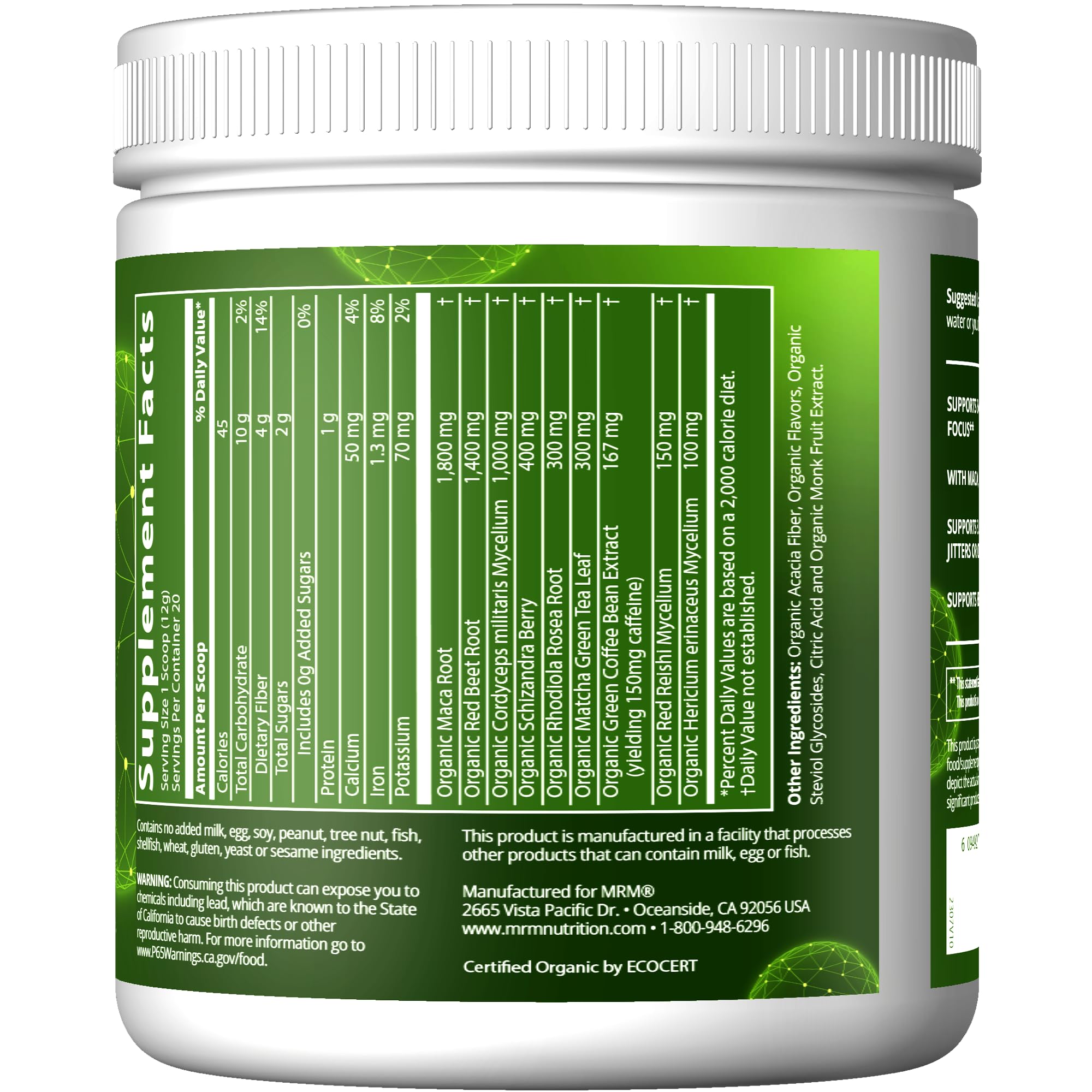 Foto 3 pulgar | Polvo Para Antes Del Entrenamiento Mrm Nutrition Island Fusion Flavor, 20 Porciones - Venta Internacional.