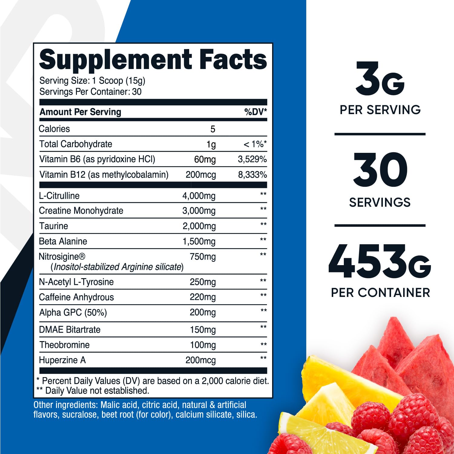 Foto 3 pulgar | Complejo De Preentrenamiento Nutricost Pre-c Con Creatina 453 G, 30 Dosis - Venta Internacional.