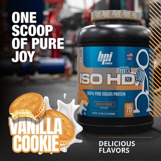 Foto 2 | Galleta De Vainilla Aislada Iso Hd De Bpi Sports Con Proteína En Polvo, 2,18 Kg - Venta Internacional.