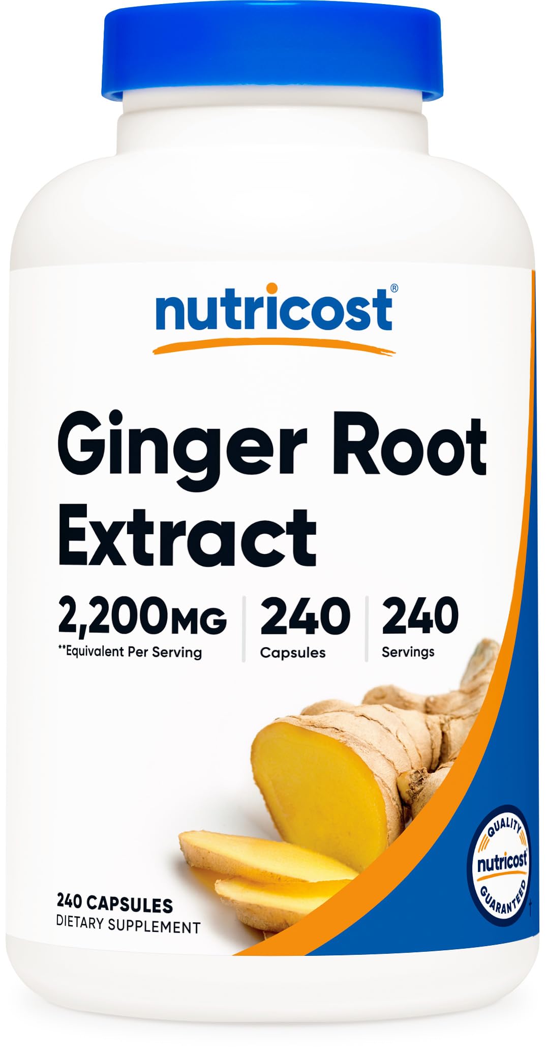 Foto 2 pulgar | Suplemento Nutricost: Extracto De Raíz De Jengibre, 2200 Mg, 240 Cápsulas - Venta Internacional.