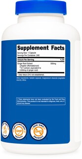 Foto 5 | Suplemento Nutricost: Extracto De Raíz De Jengibre, 2200 Mg, 240 Cápsulas - Venta Internacional.