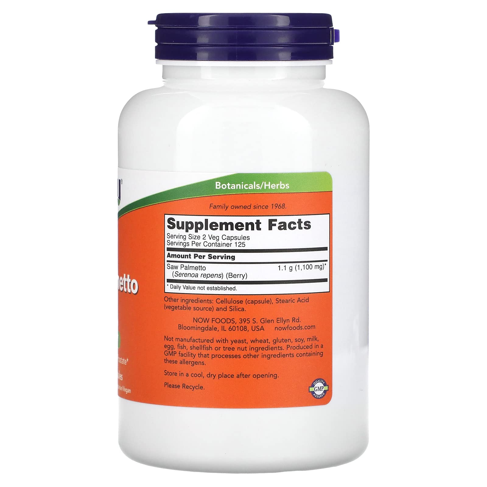 Foto 3 pulgar | Suplementos Now Foods Con Bayas De Palma Enana Americana, 250 Cápsulas Vegetales - Venta Internacional.