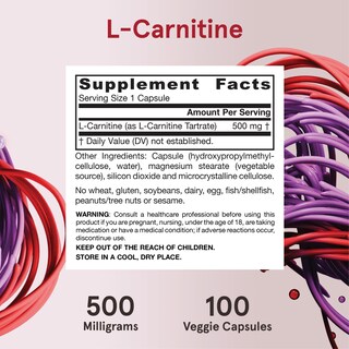 Foto 6 | Suplemento Jarrow Formulas L-carnitina 500 Mg 100 Cápsulas - Venta Internacional.