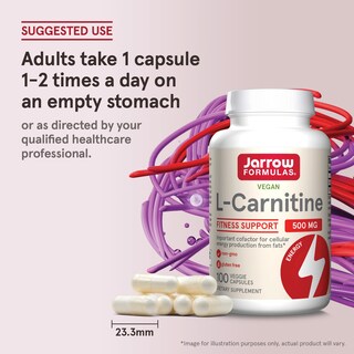 Foto 7 | Suplemento Jarrow Formulas L-carnitina 500 Mg 100 Cápsulas - Venta Internacional.