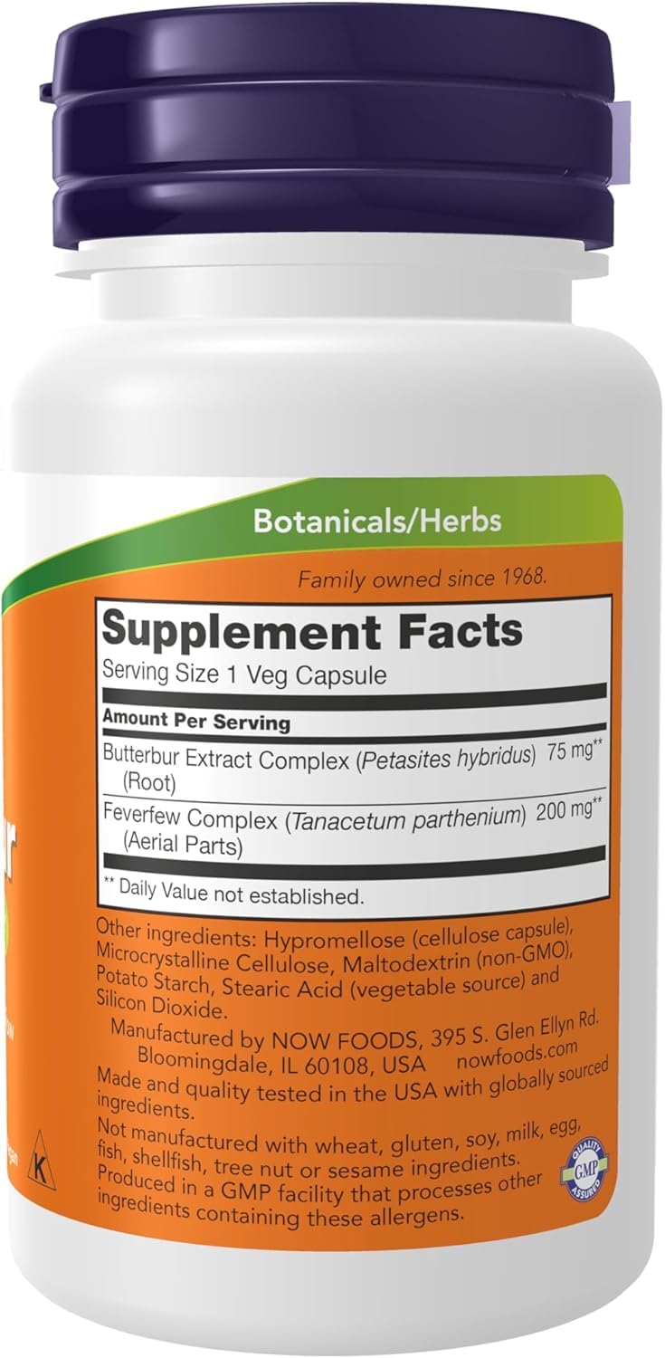 Foto 3 pulgar | Suplemento Now Foods Butterbur, 60 Cápsulas Vegetarianas - Venta Internacional.