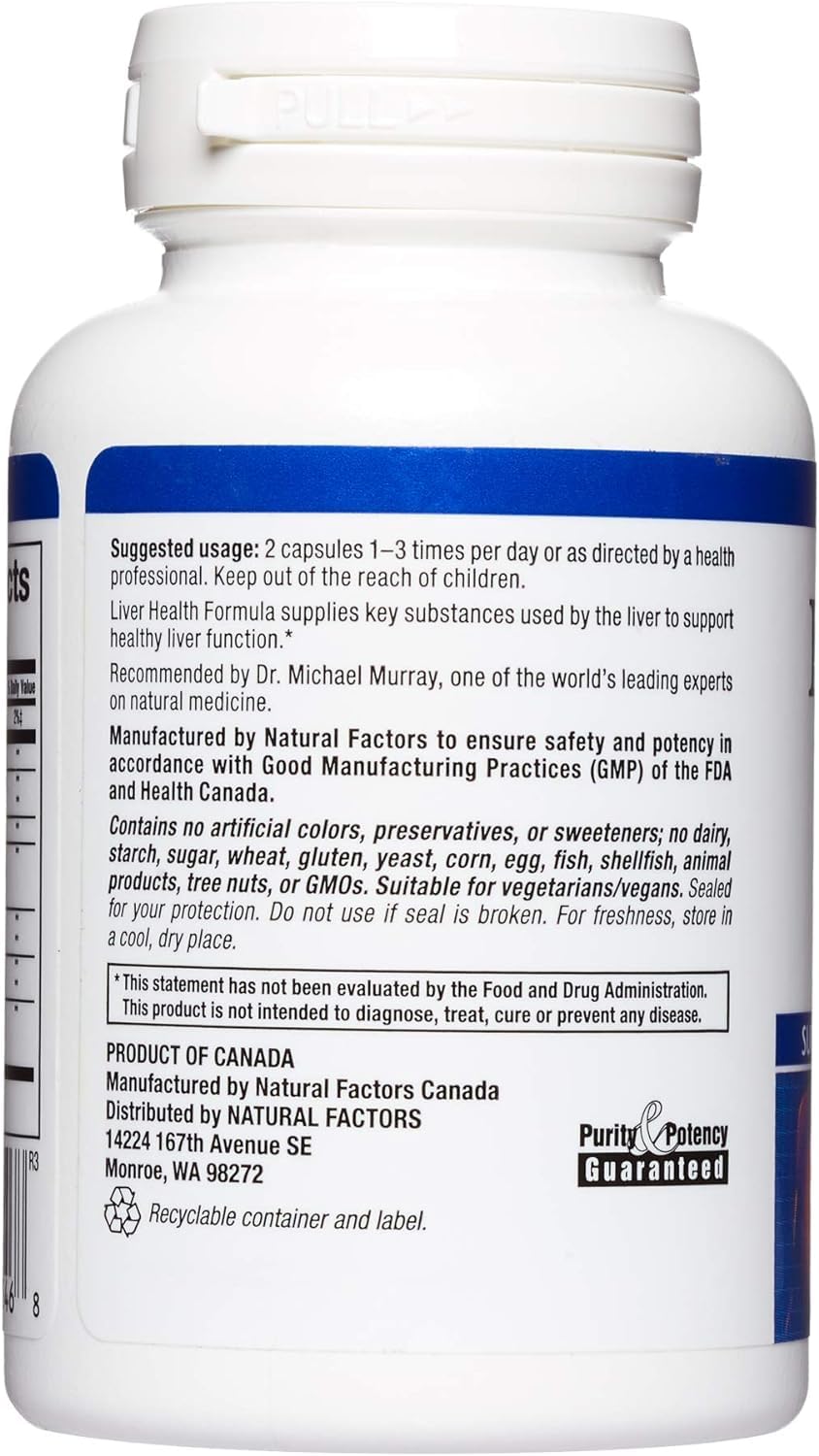 Foto 5 pulgar | Suplemento Natural Factors Liver Health 60 Cápsulas - Venta Internacional.