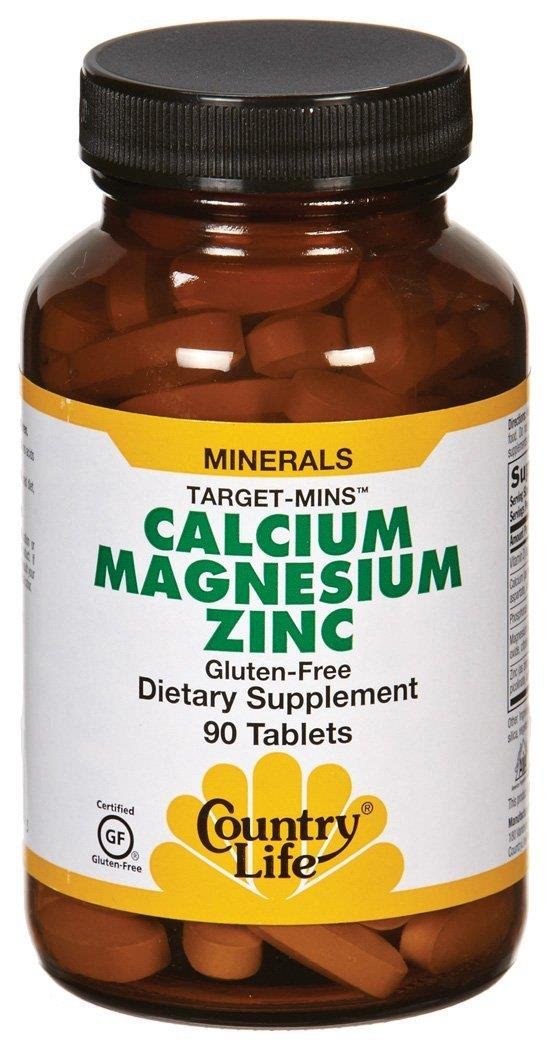 Suplemento Country Life Target Mins De Calcio, Magnesio Y Zinc Con Vitamina D, 90 Tabletas - Venta Internacional.