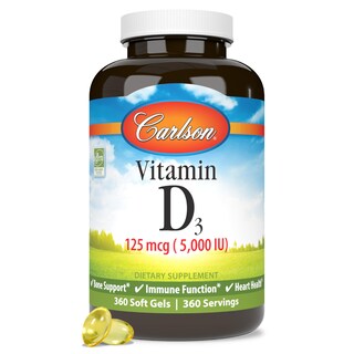 Foto 1 | Suplemento De Vitamina D Carlson D3 5000 Ui 360 Cápsulas Blandas - Venta Internacional.
