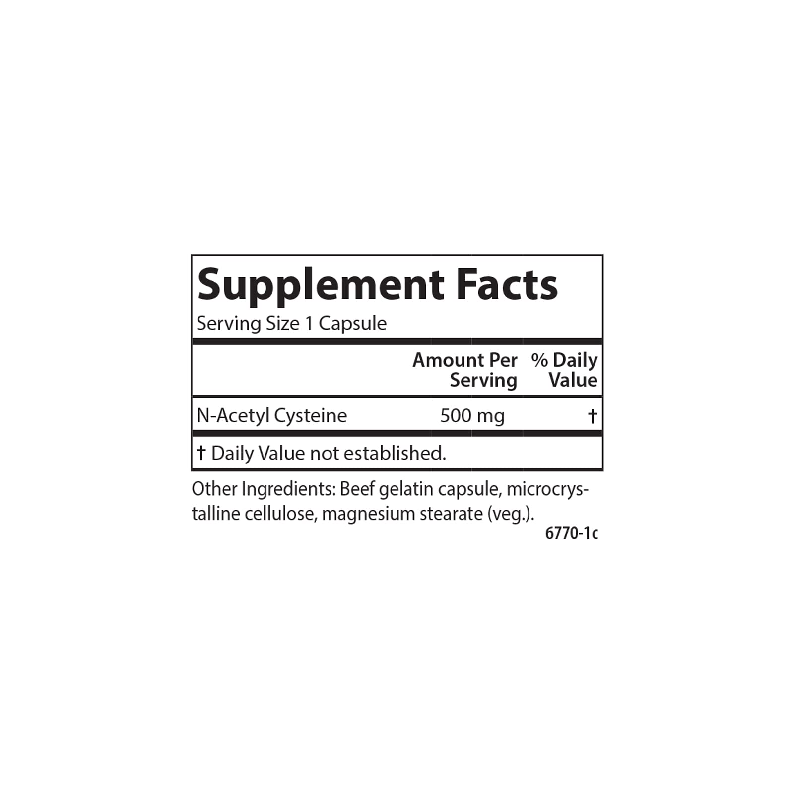 Foto 5 pulgar | Suplemento Carlson Labs Nac N-acetil Cisteína 500 Mg 60 Cápsulas - Venta Internacional.