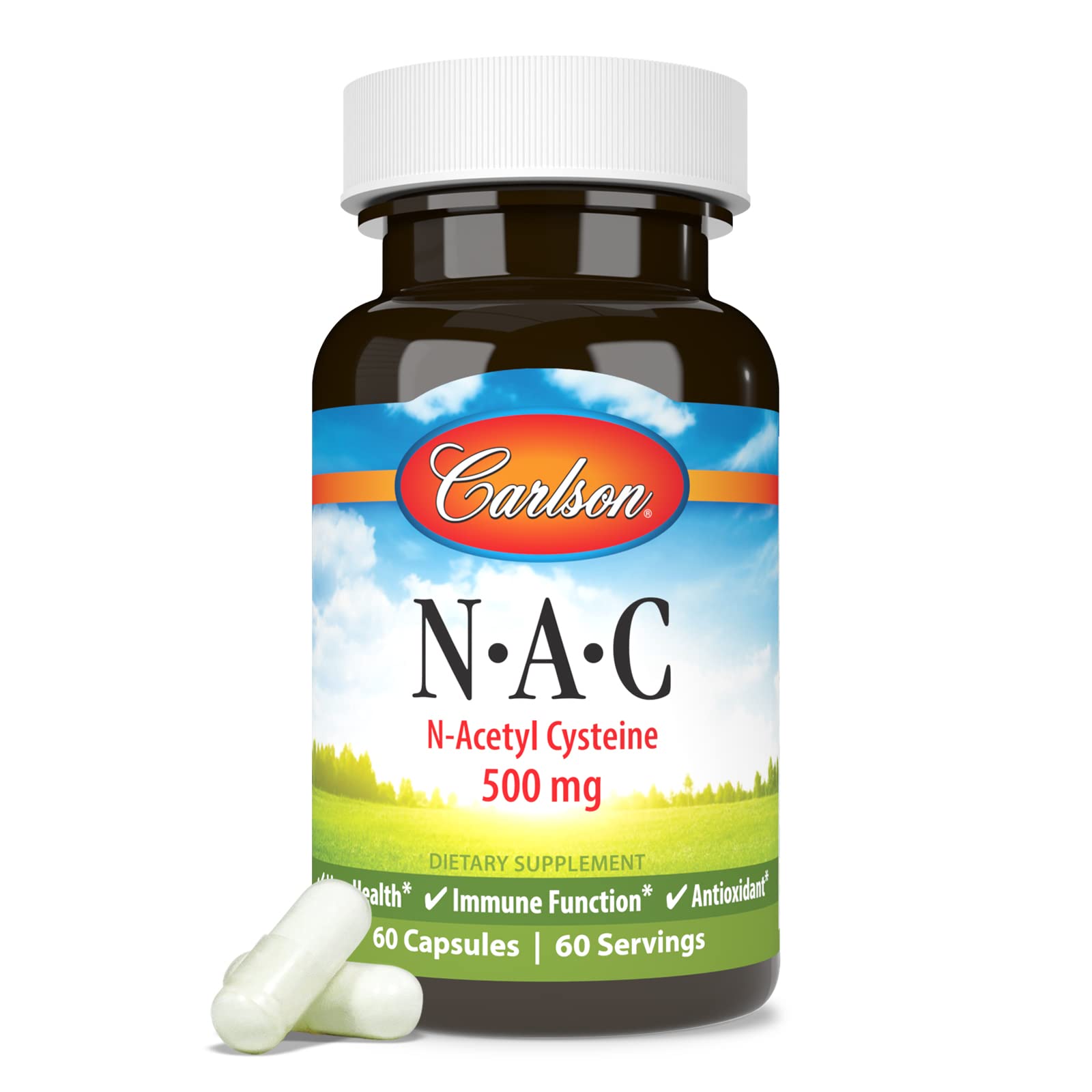 Foto 6 pulgar | Suplemento Carlson Labs Nac N-acetil Cisteína 500 Mg 60 Cápsulas - Venta Internacional.