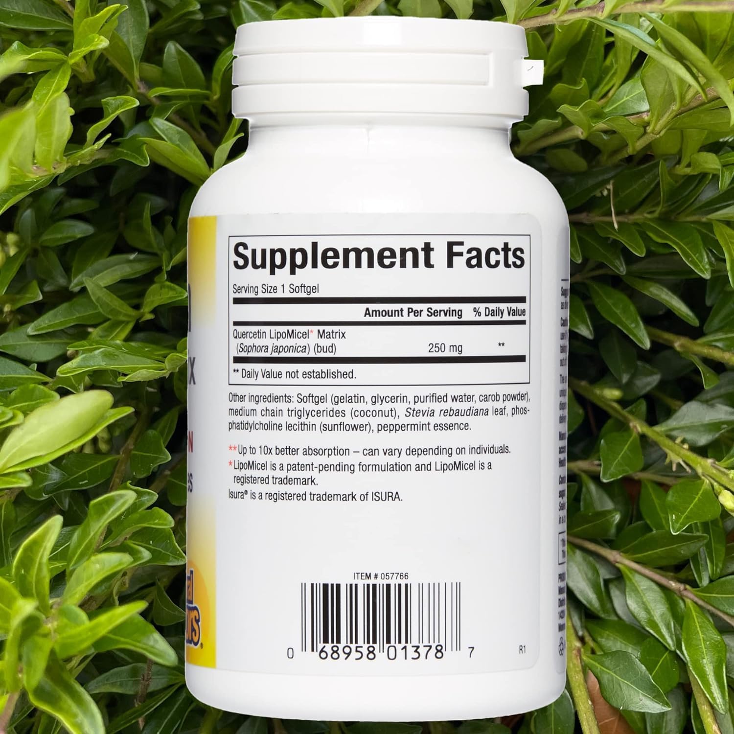 Foto 3 pulgar | Suplemento Natural Factors Quercetina Lipomicel Matrix 60 Gel - Venta Internacional.