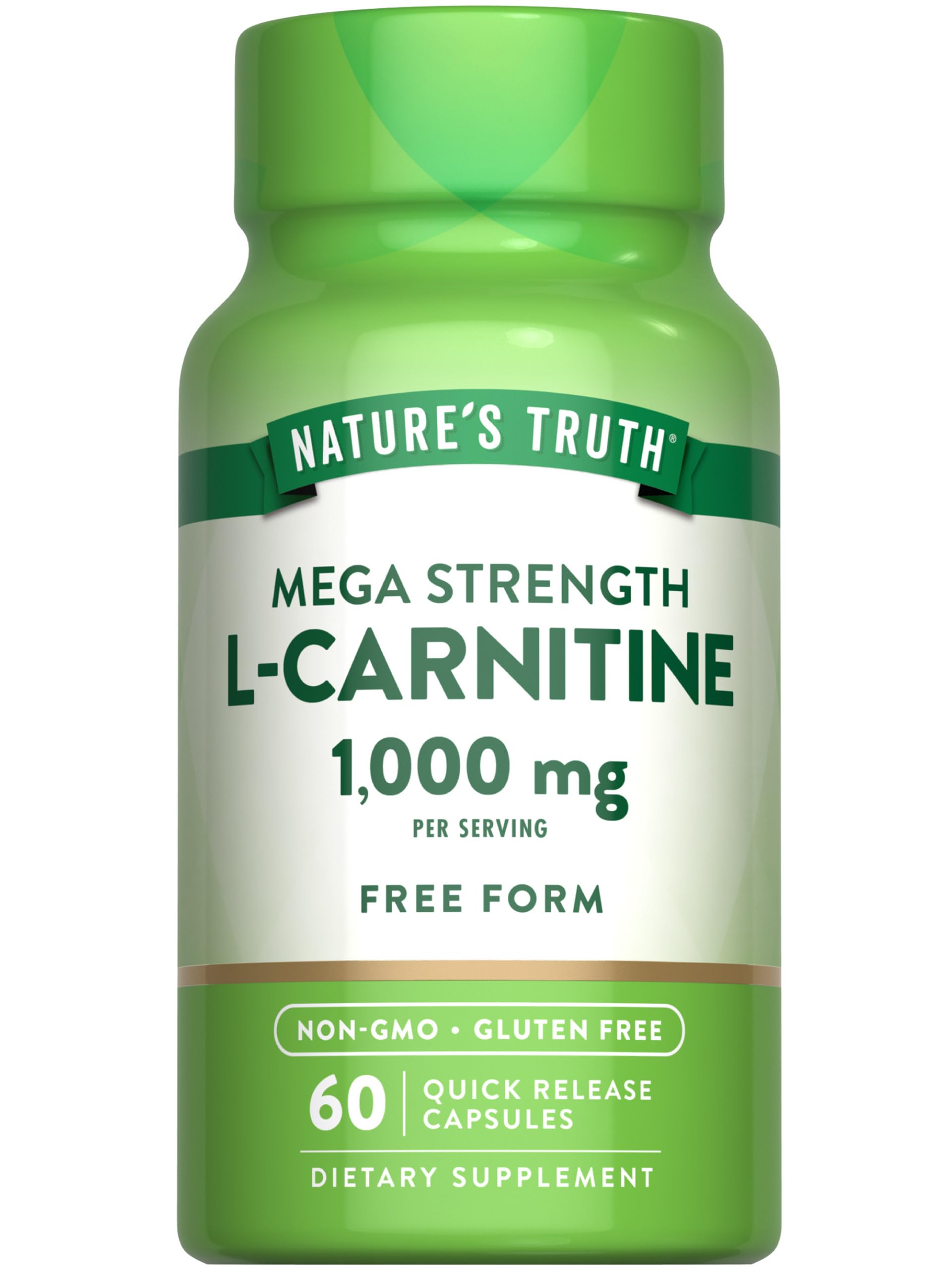 Foto 2 pulgar | Suplemento Nature's Truth L-carnitina 1000 Mg 60 Cápsulas - Venta Internacional.