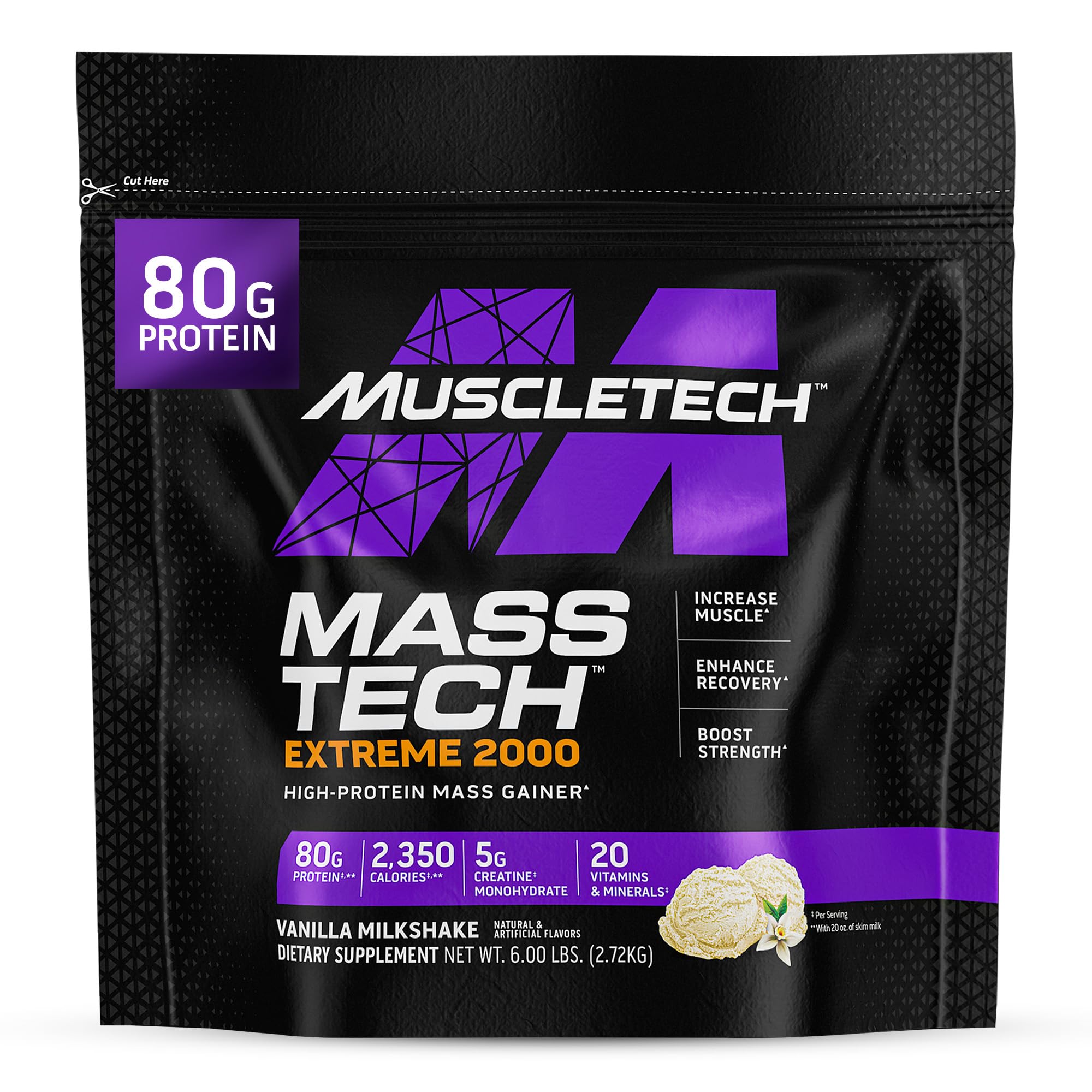 Foto 2 pulgar | Mass Gainer Muscletech Mass Tech Extreme 2000 Vainilla 2,7 Kg - Venta Internacional.