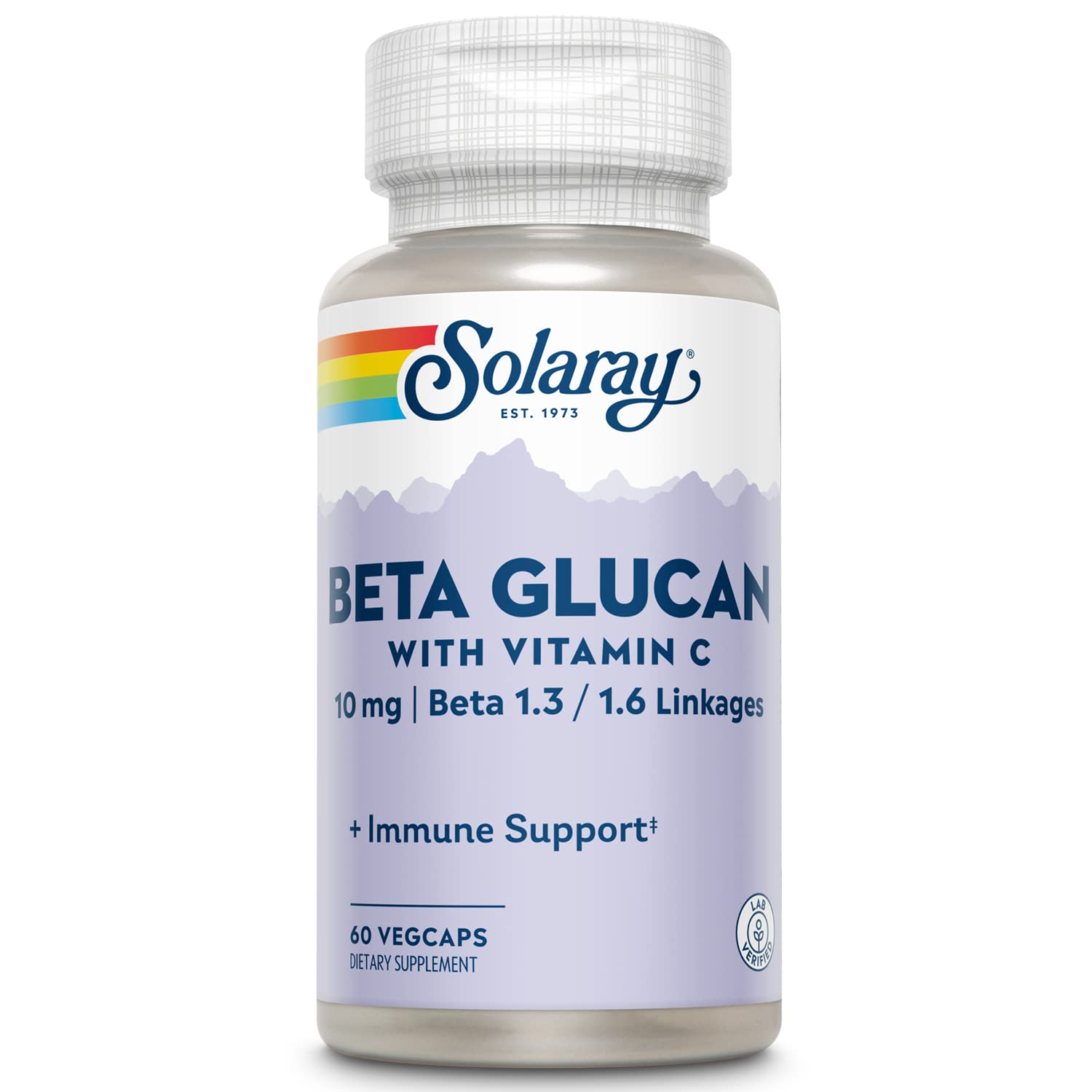 Foto 2 pulgar | Suplemento De Beta Glucano Solaray Con Vitamina C, 10 Mg, 60 Cápsulas Vegetales - Venta Internacional.