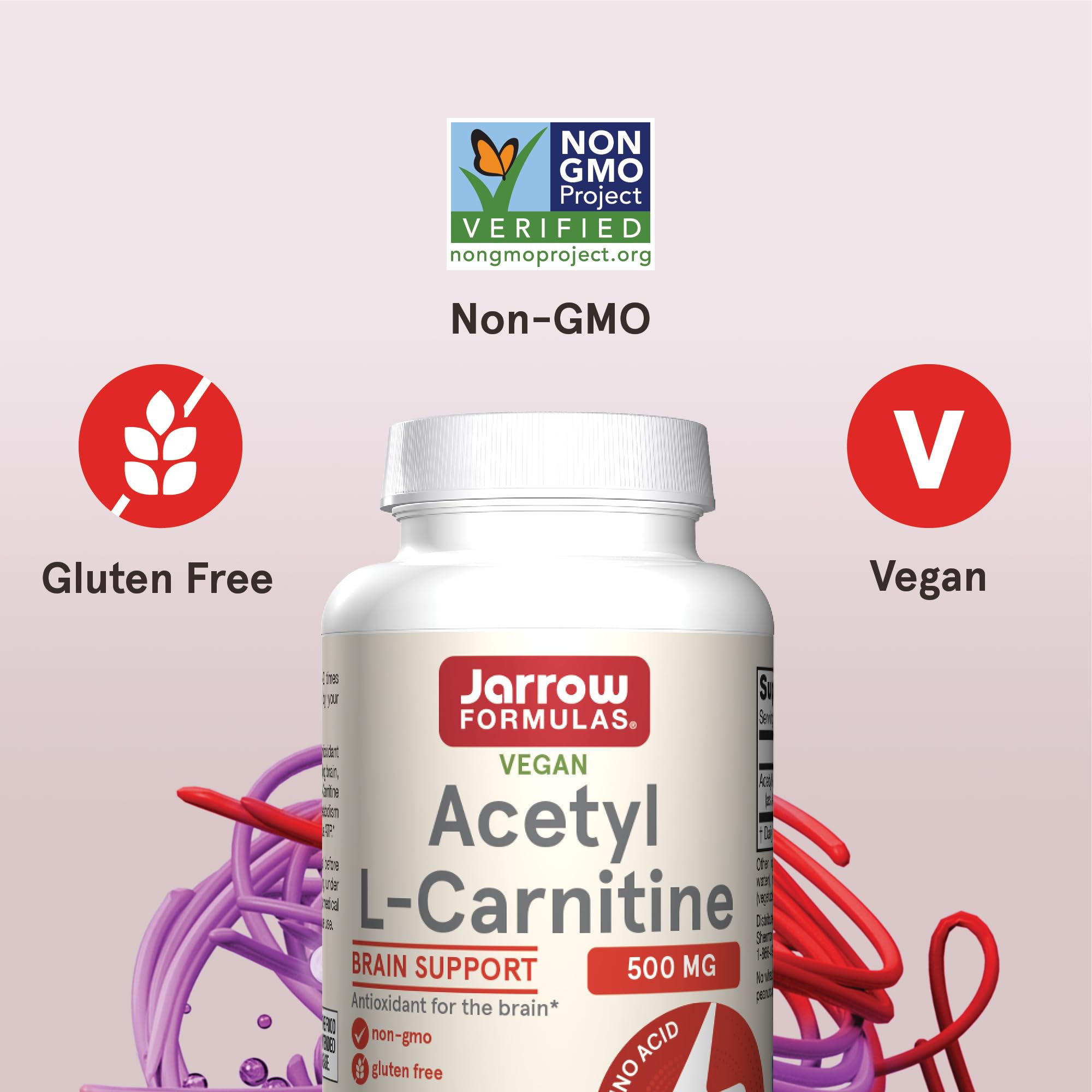Foto 6 pulgar | Suplemento De Acetil L-carnitina De Jarrow Formulas, 500 Mg, 60 Cápsulas - Venta Internacional.