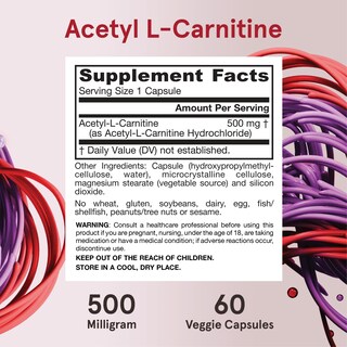 Foto 6 | Suplemento De Acetil L-carnitina De Jarrow Formulas, 500 Mg, 60 Cápsulas - Venta Internacional.