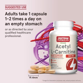 Foto 7 | Suplemento De Acetil L-carnitina De Jarrow Formulas, 500 Mg, 60 Cápsulas - Venta Internacional.