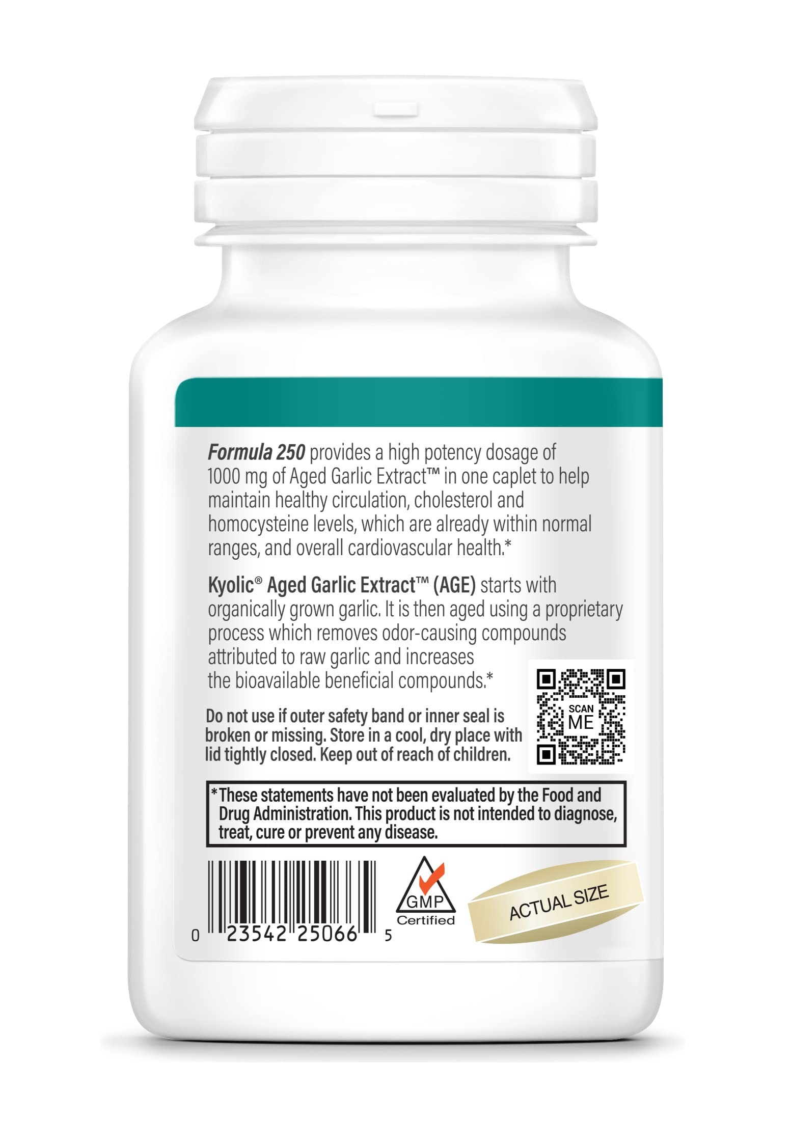 Foto 3 pulgar | Suplemento De Extracto De Ajo Envejecido Kyolic, Fórmula 250, 60 Cápsulas - Venta Internacional.