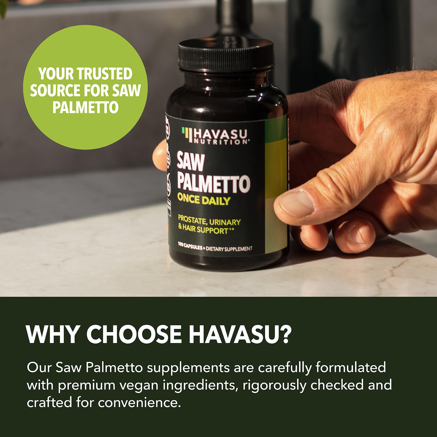 Foto 7 pulgar | Suplemento Prostático Havasu Nutrition Saw Palmetto 500 Mg - Venta Internacional.