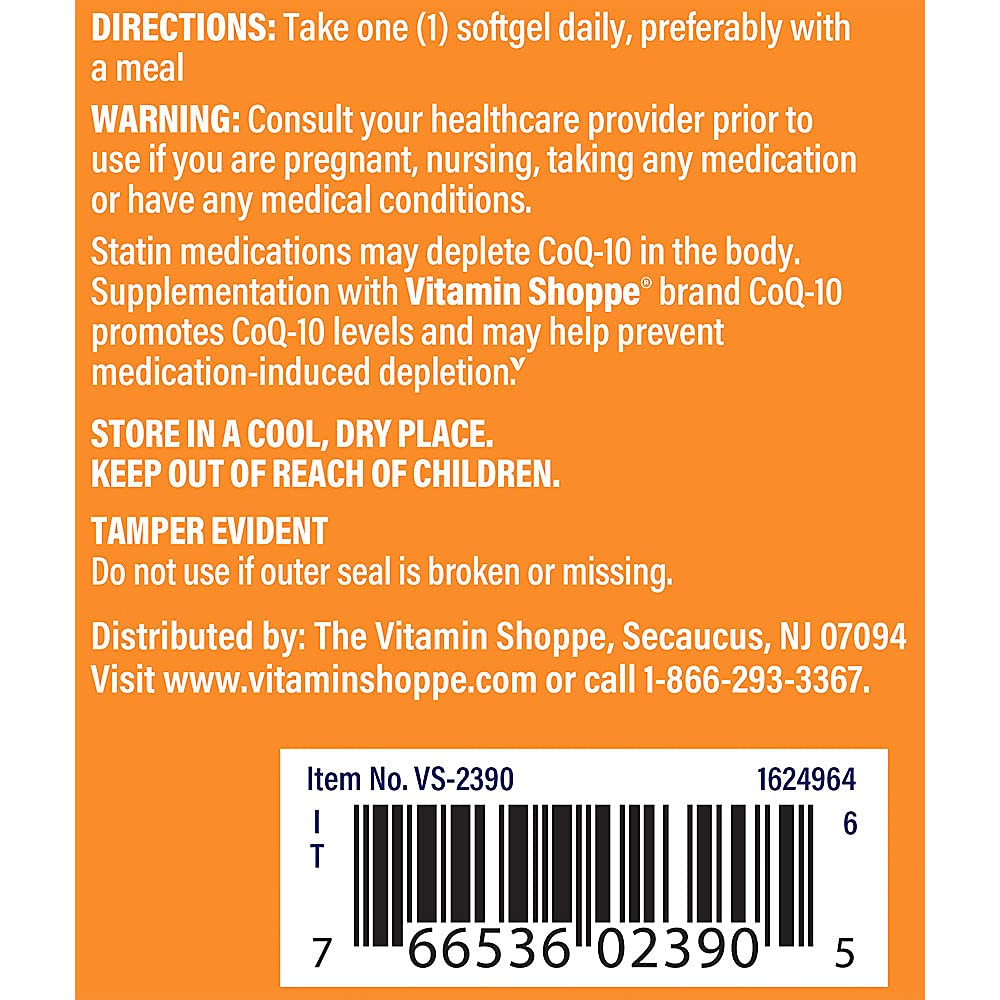 Foto 5 pulgar | Complemente La Coq-10 De 400 Mg De The Vitamin Shoppe Para La Salud Del Corazón - Venta Internacional.