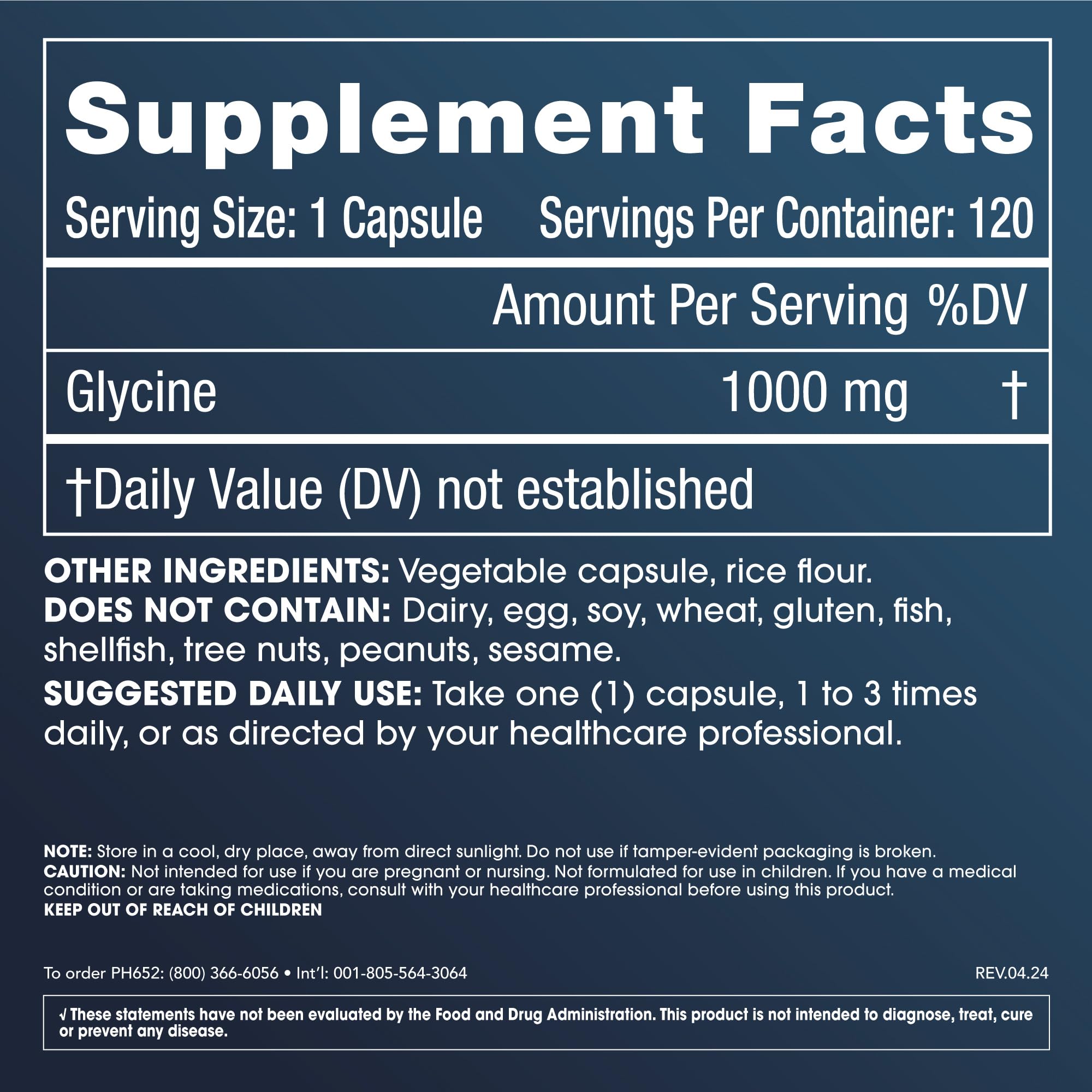 Foto 3 pulgar | Suplemento Prohealth Pure Glycine 1000 Mg 120 Cápsulas - Venta Internacional.