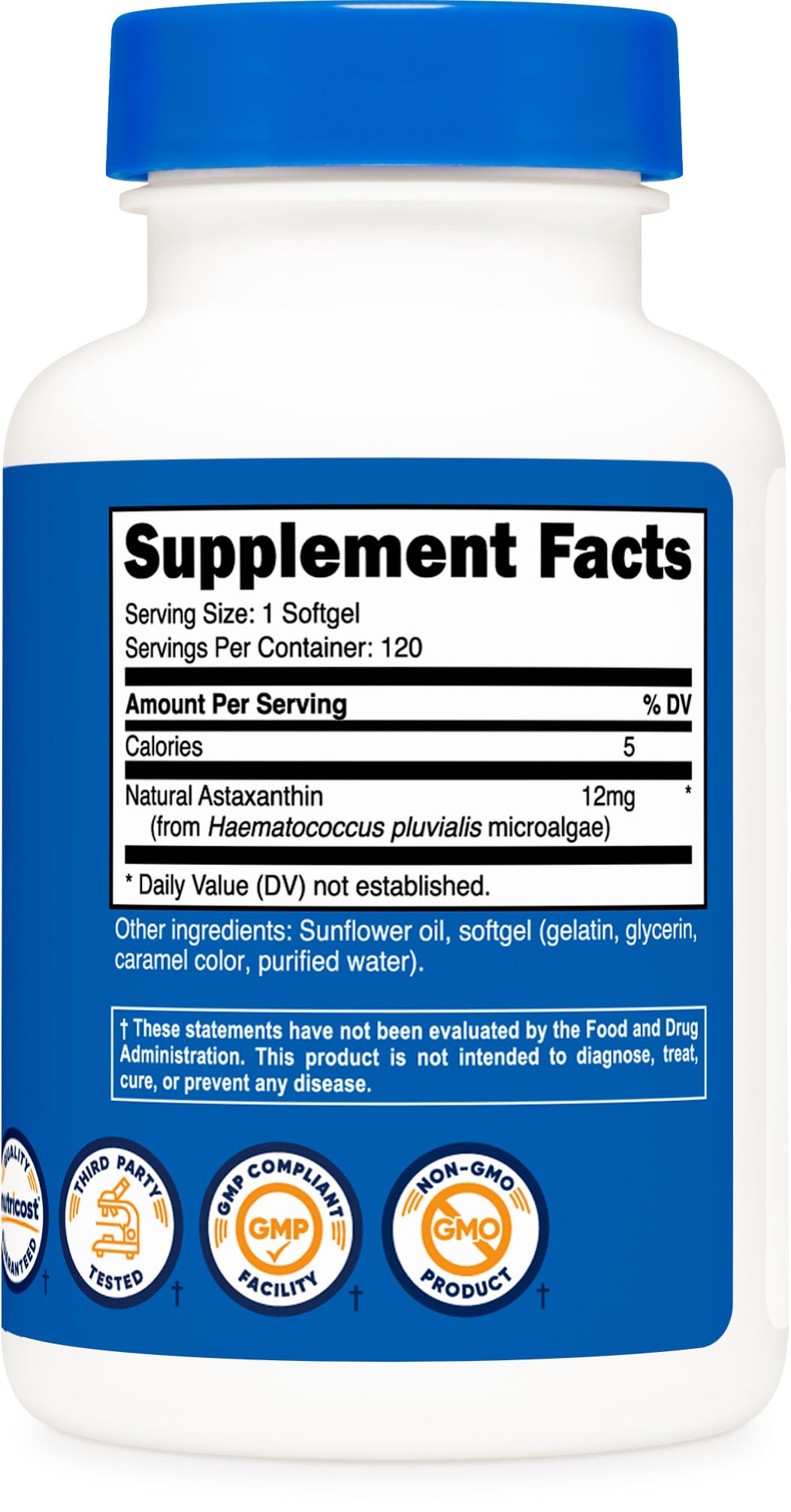 Foto 6 pulgar | Suplemento Nutricost De Astaxantina, 12 Mg, 120 Cápsulas Blandas - Venta Internacional.