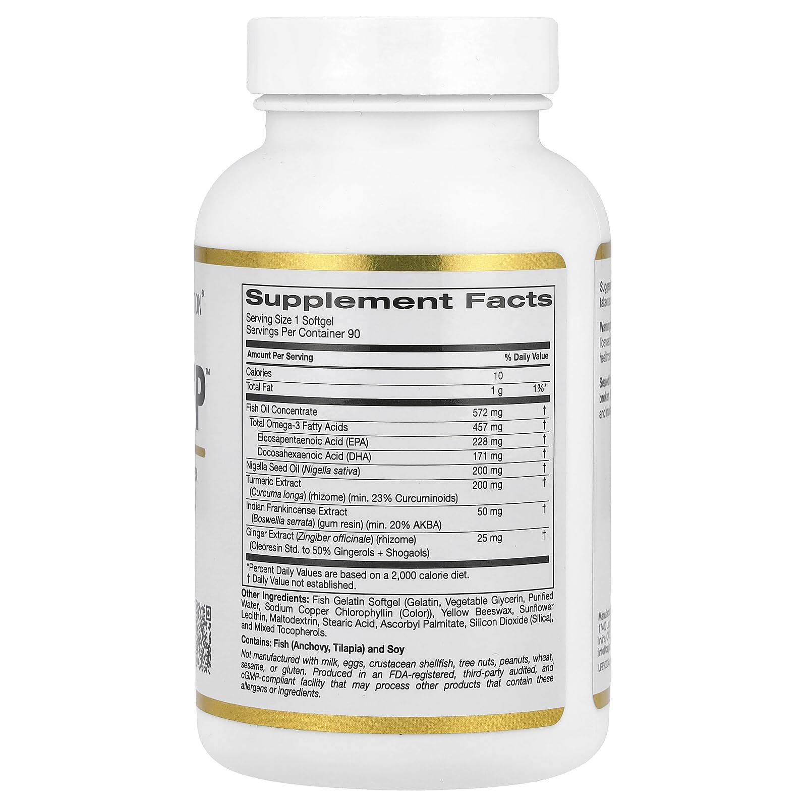 Foto 3 pulgar | Suplemento California Gold Nutrition Curcuminup 90 Cápsulas Blandas - Venta Internacional.
