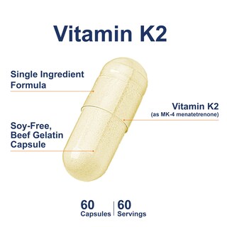 Foto 4 | Suplemento Carlson De Vitamina K2 Mk-4 Y Menatetrenona 5 Mg 60 Cápsulas - Venta Internacional.