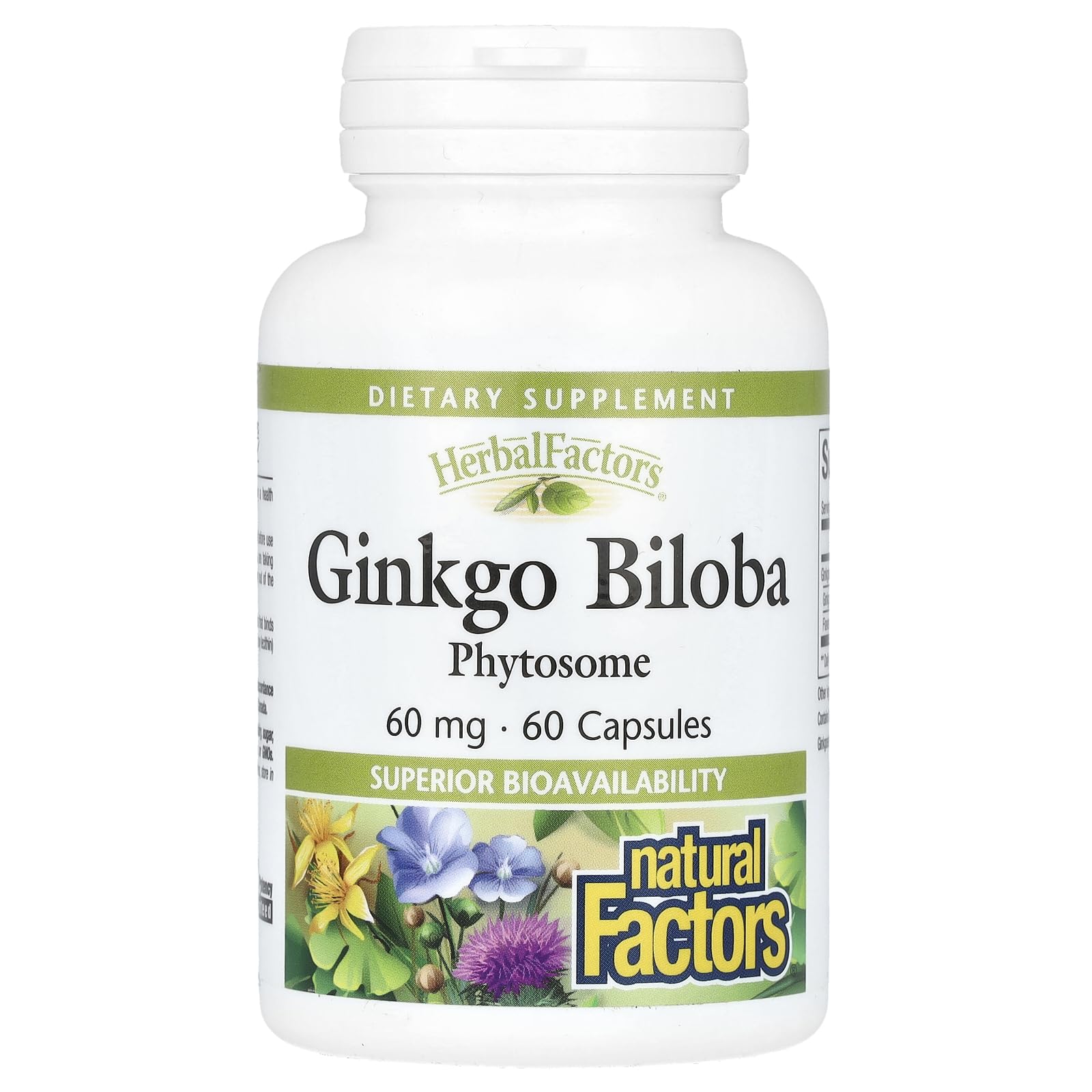 Foto 2 pulgar | Suplemento Natural Factors, Fitosoma De Ginkgo Biloba, 60 Mg C, 60 Comprimidos - Venta Internacional.