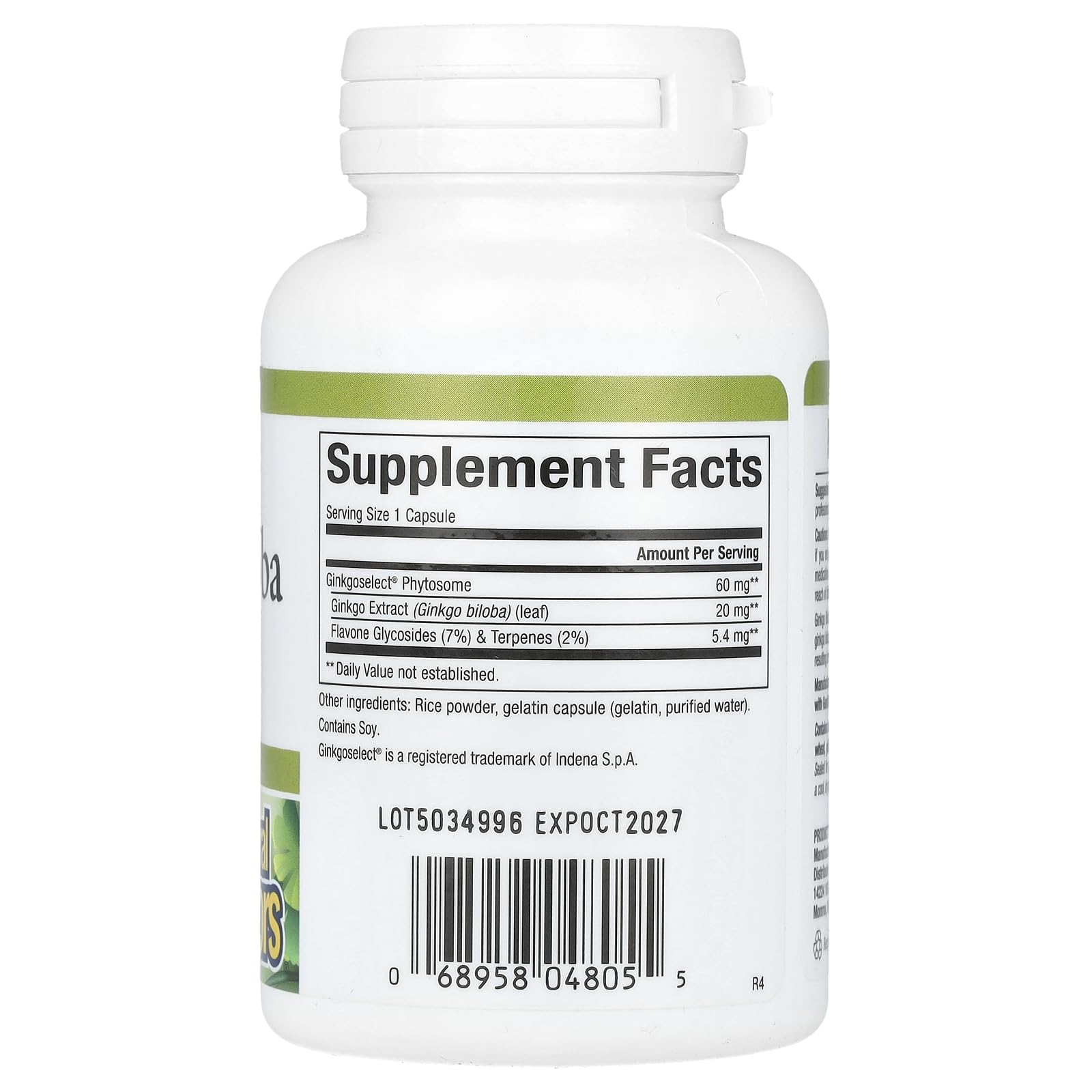 Foto 3 pulgar | Suplemento Natural Factors, Fitosoma De Ginkgo Biloba, 60 Mg C, 60 Comprimidos - Venta Internacional.