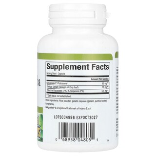 Foto 2 | Suplemento Natural Factors, Fitosoma De Ginkgo Biloba, 60 Mg C, 60 Comprimidos - Venta Internacional.