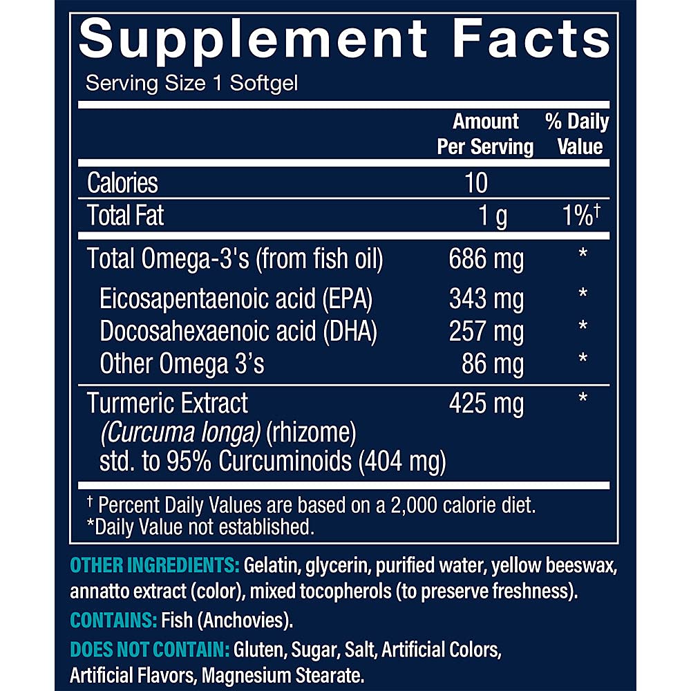 Foto 4 pulgar | Complemente Vthrive Omega-3 Con Cúrcuma 600 Mg/60 Cápsulas Blandas - Venta Internacional.