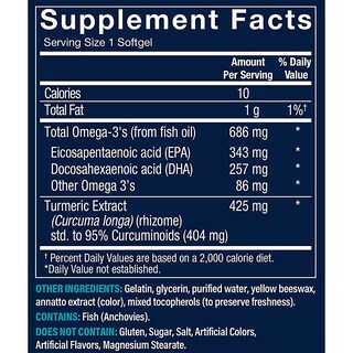 Foto 3 | Complemente Vthrive Omega-3 Con Cúrcuma 600 Mg/60 Cápsulas Blandas - Venta Internacional.