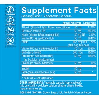 Foto 3 | Complementa The Vitamin Shoppe B-complex 50, 100 Cápsulas Vegetarianas - Venta Internacional.
