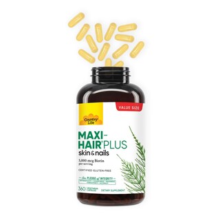 Foto 3 | Suplemento Country Life Maxi-hair Plus De 5000 Mcg De Biotina, 360 Cápsulas - Venta Internacional.