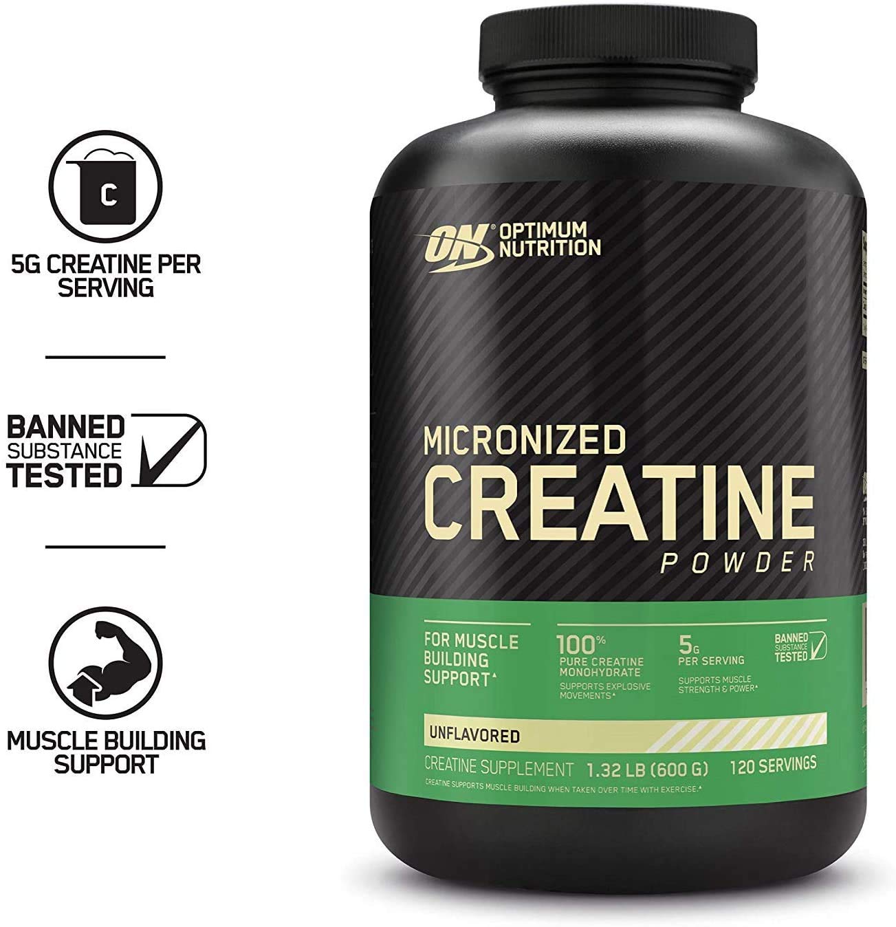 Foto 3 pulgar | Suplemento Optimum Nutrition De Creatina En Polvo, 600 G, Sin Sabor - Venta Internacional.