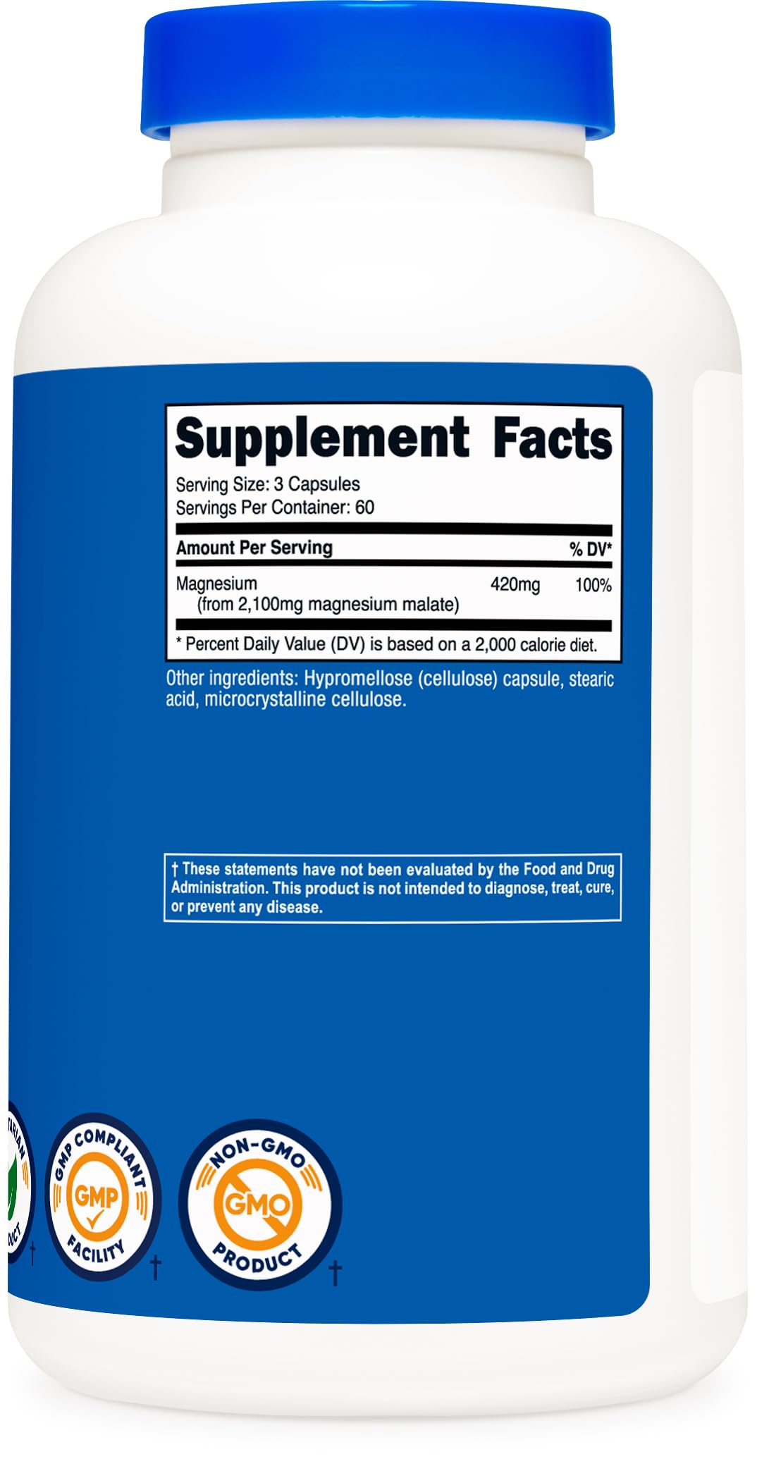 Foto 6 pulgar | Suplemento Nutricost Malato De Magnesio, 2.100 Mg, 180 Cápsulas - Venta Internacional.