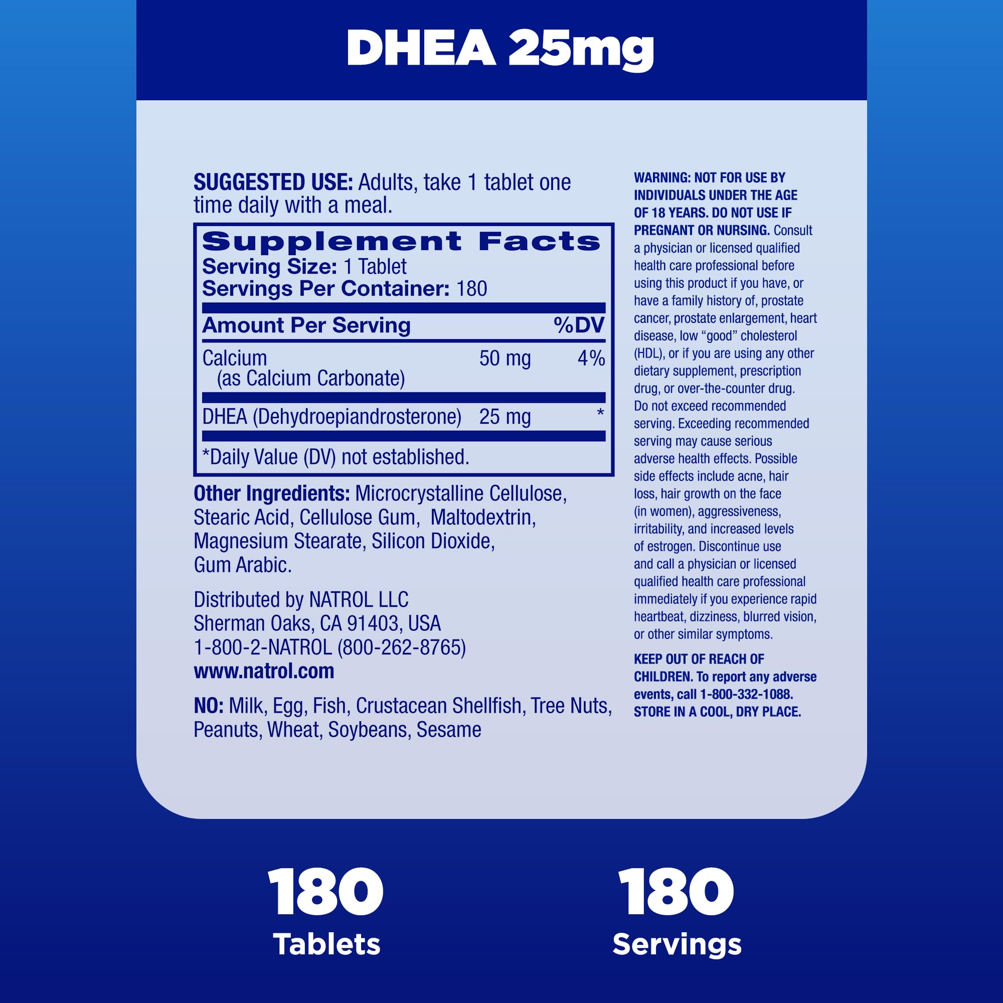 Foto 6 pulgar | Suplemento Natrol Dhea 25 Mg X 300 Tabletas, Paquete De 2 - Venta Internacional.