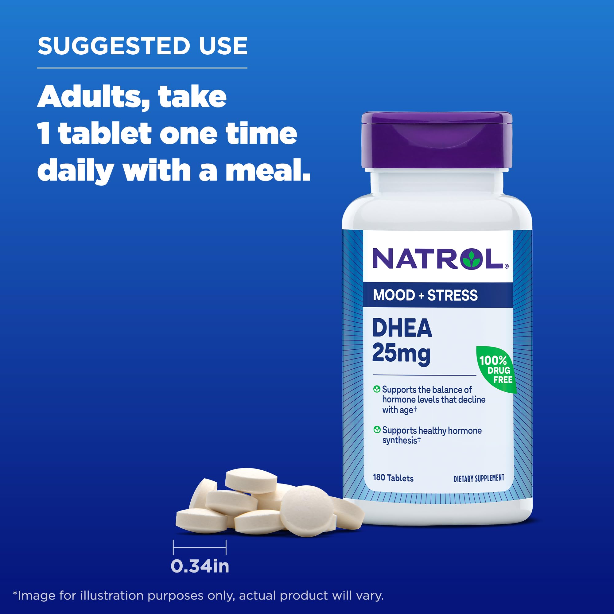 Foto 7 pulgar | Suplemento Natrol Dhea 25 Mg X 300 Tabletas, Paquete De 2 - Venta Internacional.