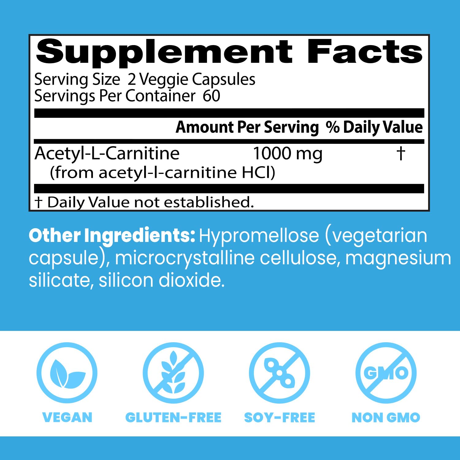 Foto 3 pulgar | Supplement Doctor's Best Acetil-l-carnitina 120 Cápsulas Vegetarianas - Venta Internacional.