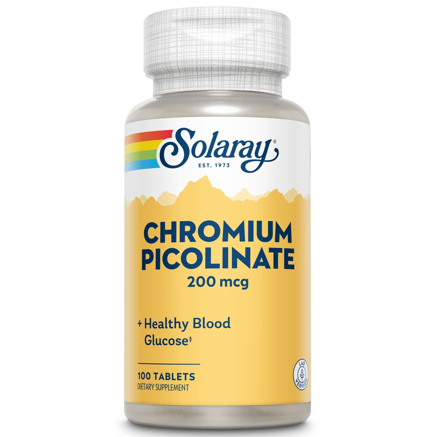Suplemento Solaray Picolinato De Cromo 200 Mcg 100 Tabletas - Venta Internacional.