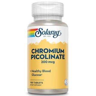 Foto 1 | Suplemento Solaray Picolinato De Cromo 200 Mcg 100 Tabletas - Venta Internacional.