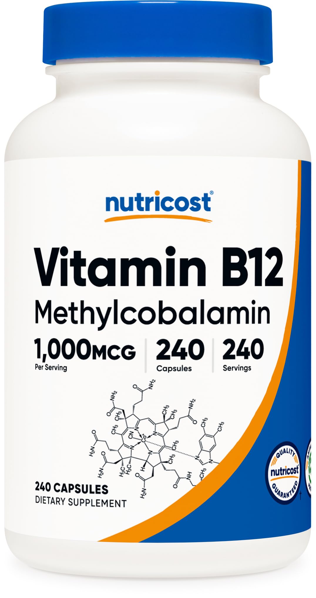 Foto 2 pulgar | Suplemento Nutricost De Vitamina B12 1000 Mcg 240 Cápsulas - Venta Internacional.