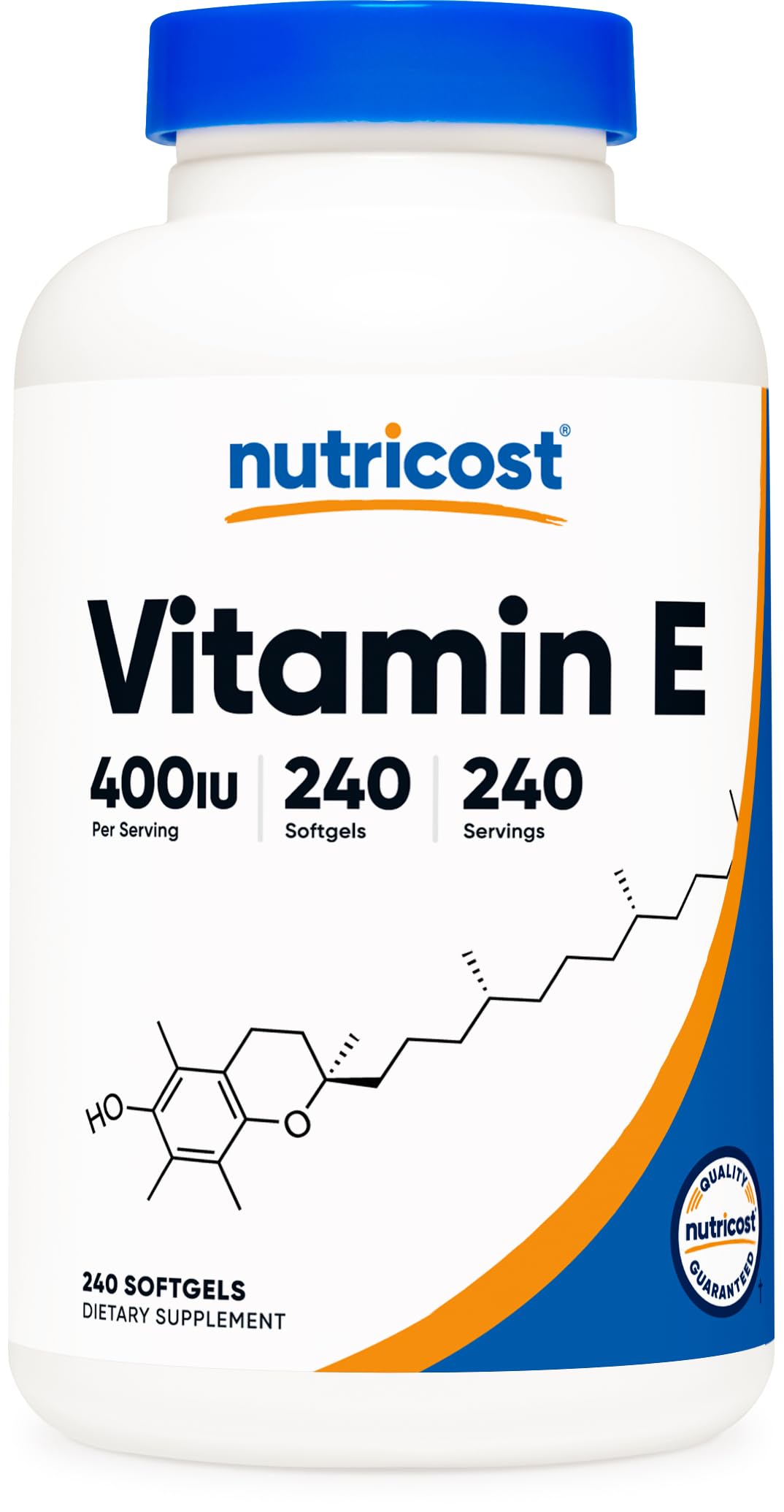 Suplemento Nutricost De Vitamina E, 400 Ui, 240 Cápsulas De Gelatina Blanda - Venta Internacional.